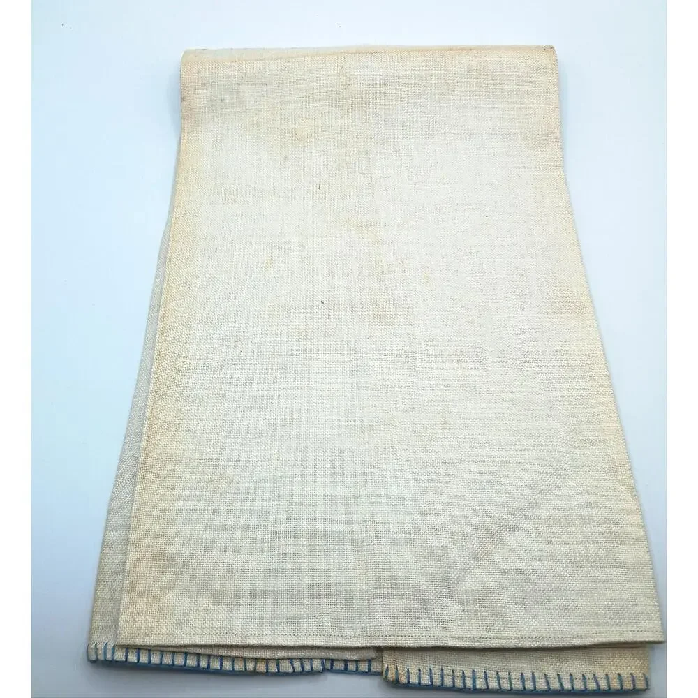 Vintage Embroidered Linen Tea Towel